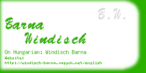 barna windisch business card